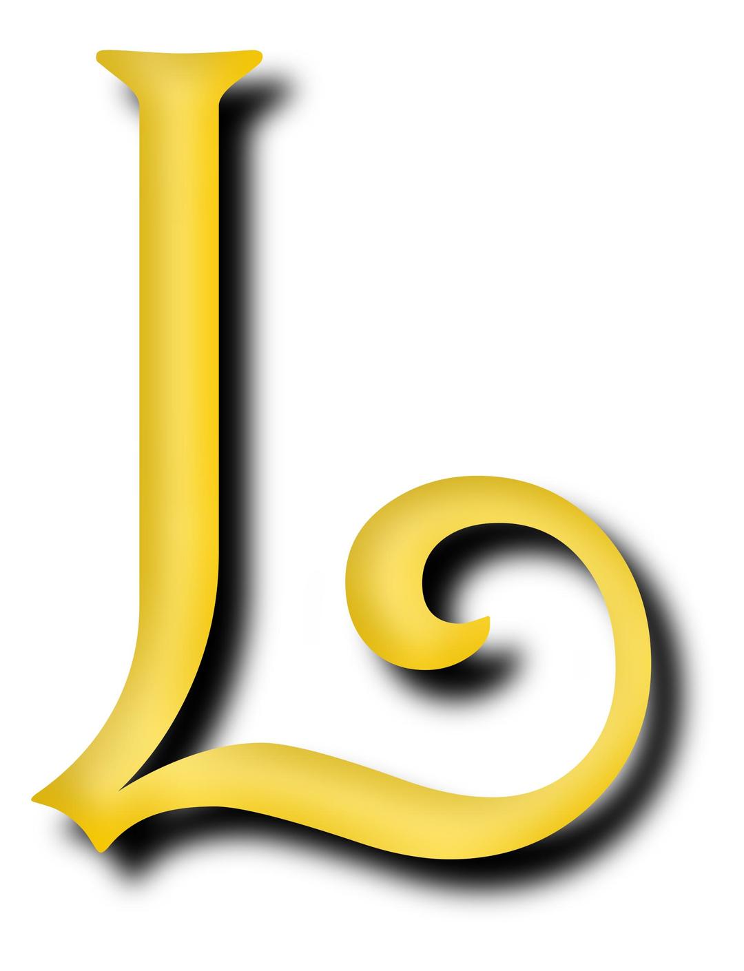 Alphabet 13, letter L png transparent