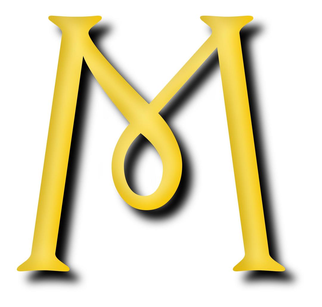Alphabet 13, letter M png transparent