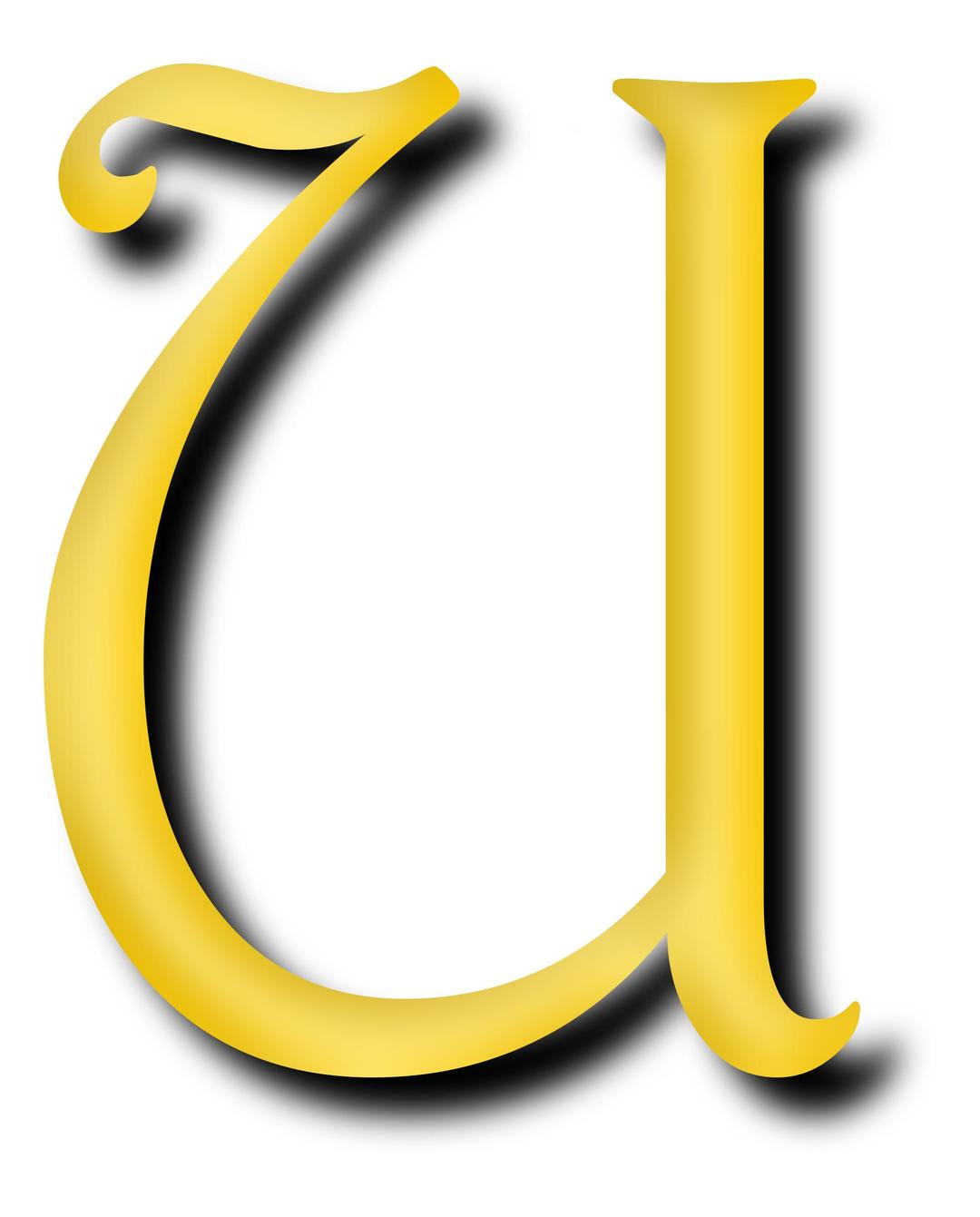 Alphabet 13, letter U png transparent