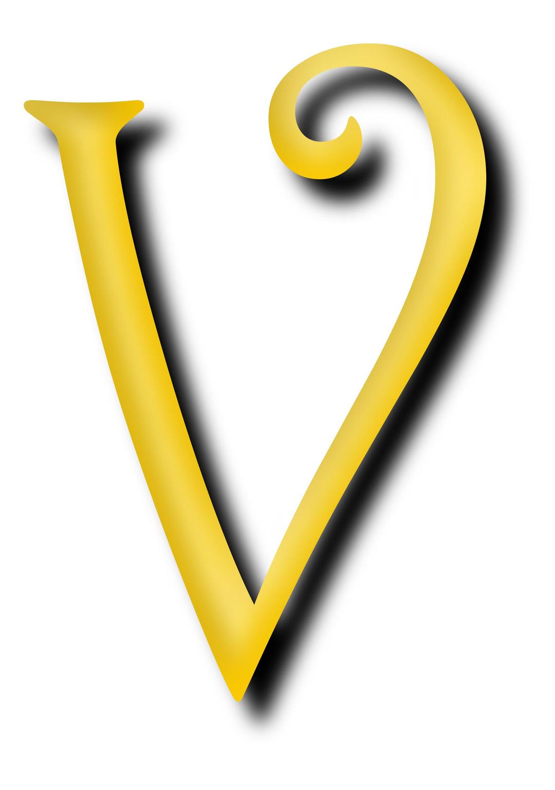 Alphabet 13, letter V png transparent
