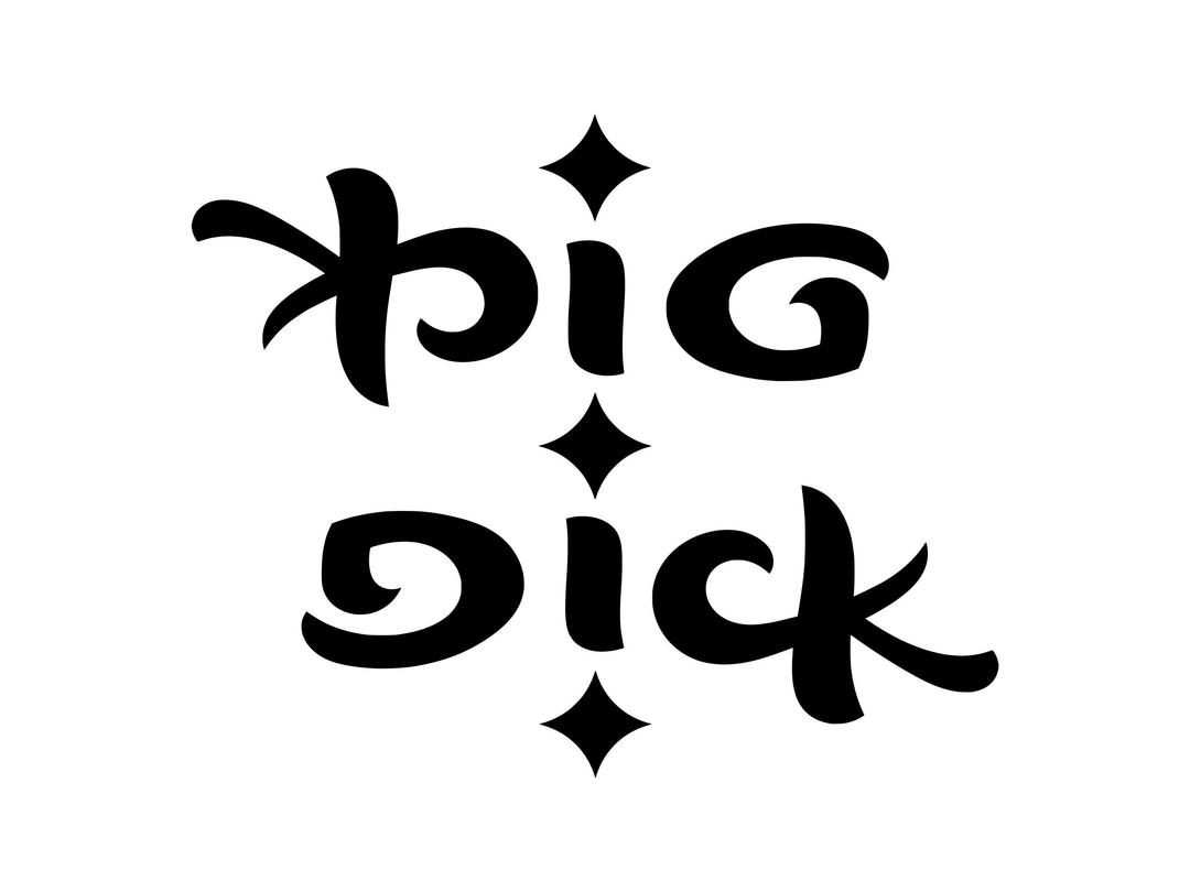 ambigram Big Dick png transparent