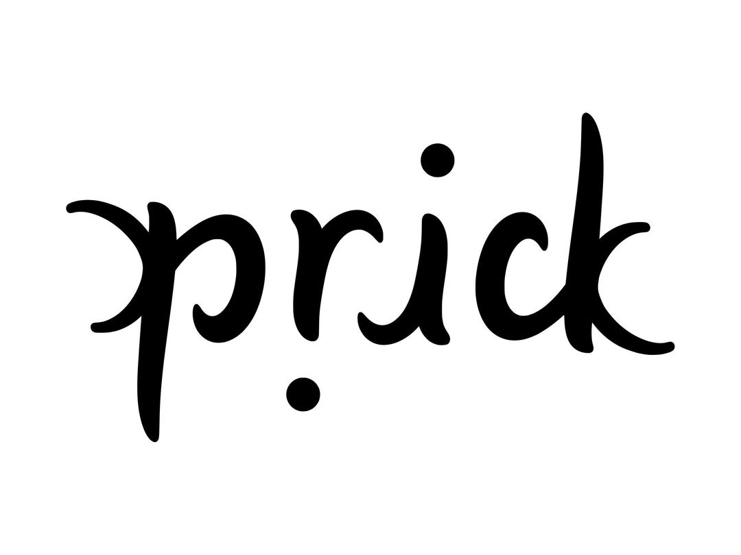 Ambigram Prick png transparent