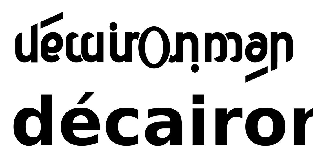 Ambigramme Decaironman png transparent