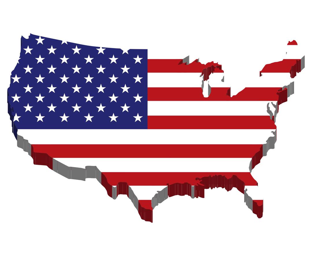 America Map Flag png transparent