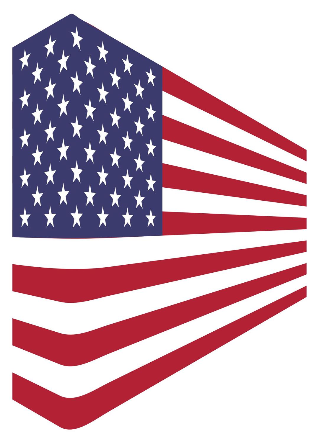 America USA Flag Perspective png transparent