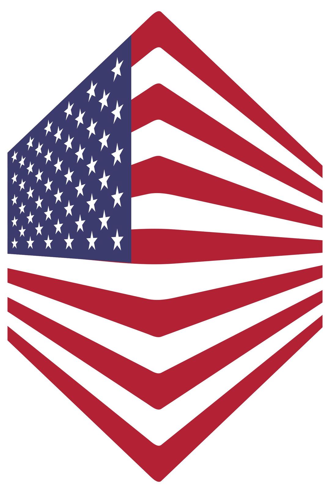 America USA Flag Perspective 2 png transparent