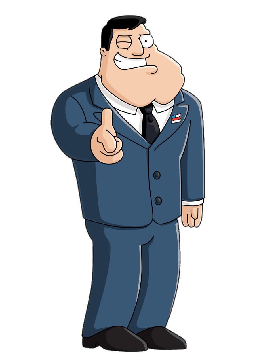 American Dad Character Stan Smith Pointing At You png transparent