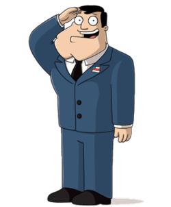 American Dad Character Stan Smith Saluting png transparent