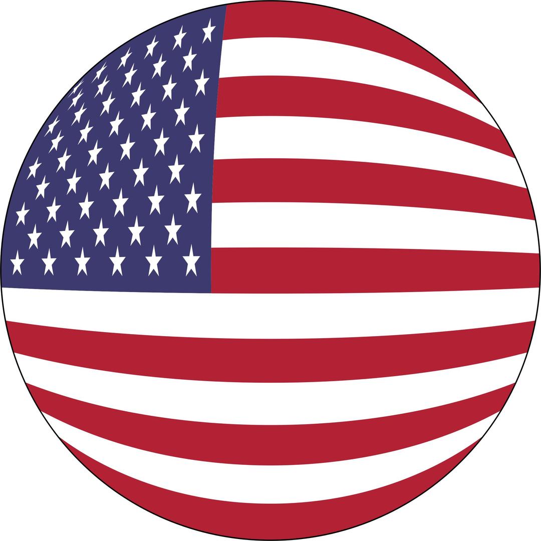 American Flag Orb With Stroke png transparent