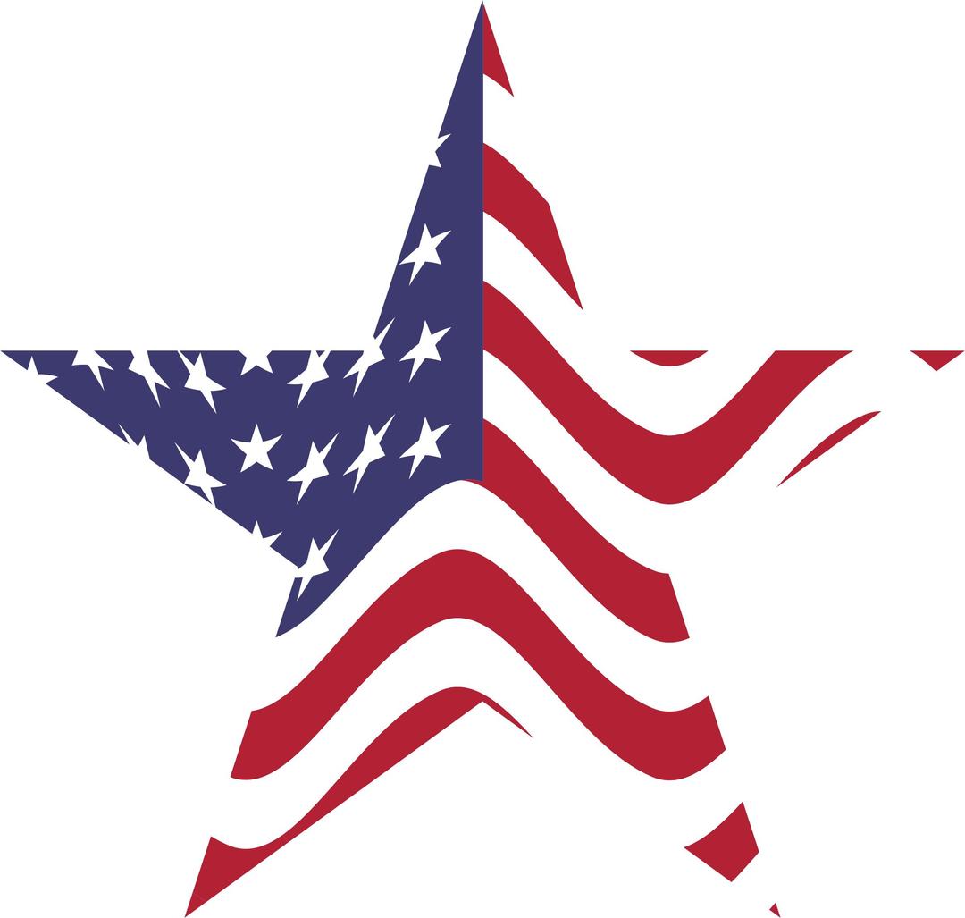American Flag Star png transparent