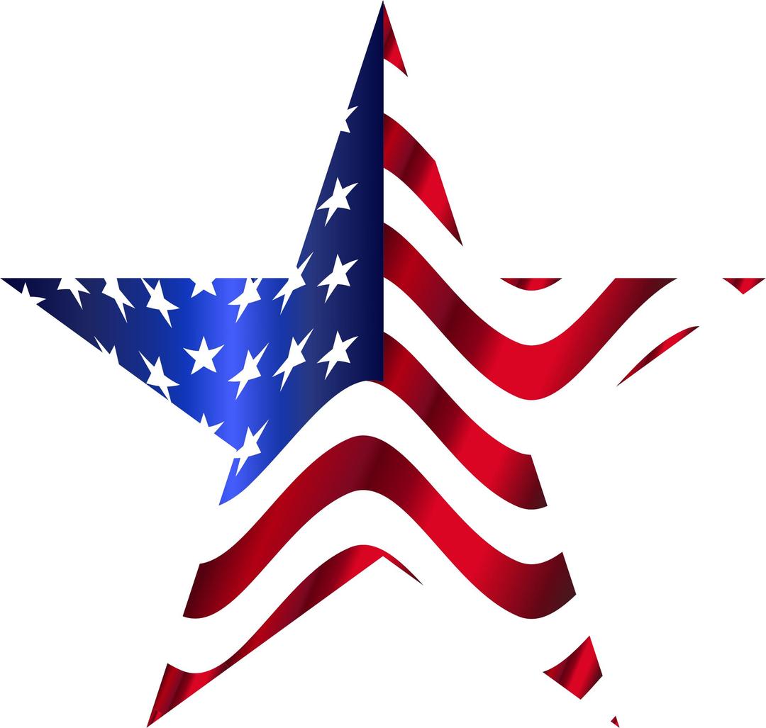 American Flag Star 2 png transparent