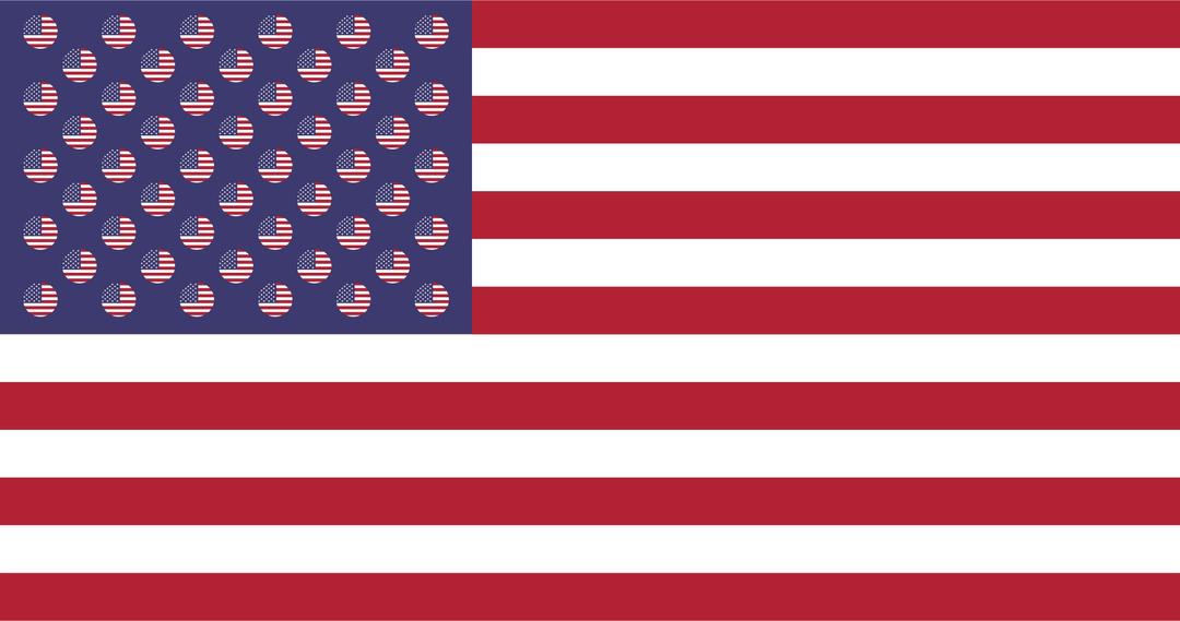 American Flag With Flag Circles png transparent