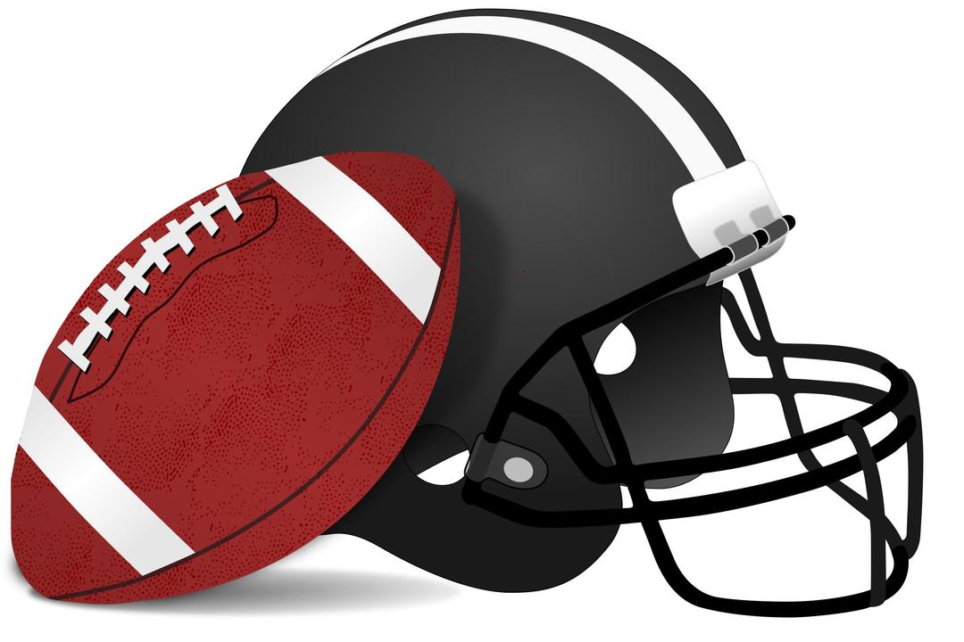 American Football and Helmet png transparent
