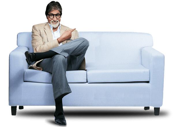 Amitabh Bachchan On A Sofa png transparent