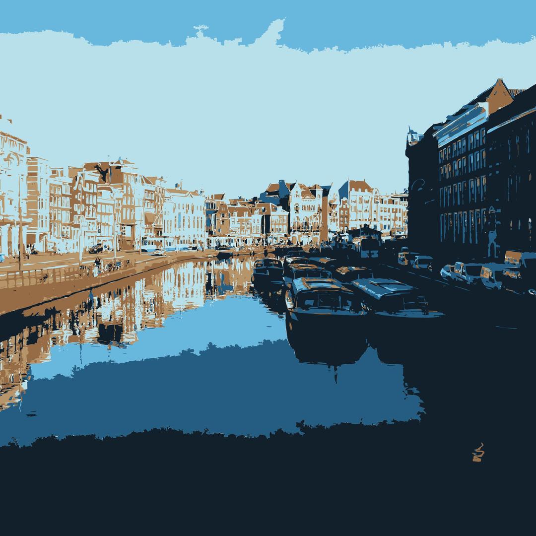 Amsterdam waterway png transparent