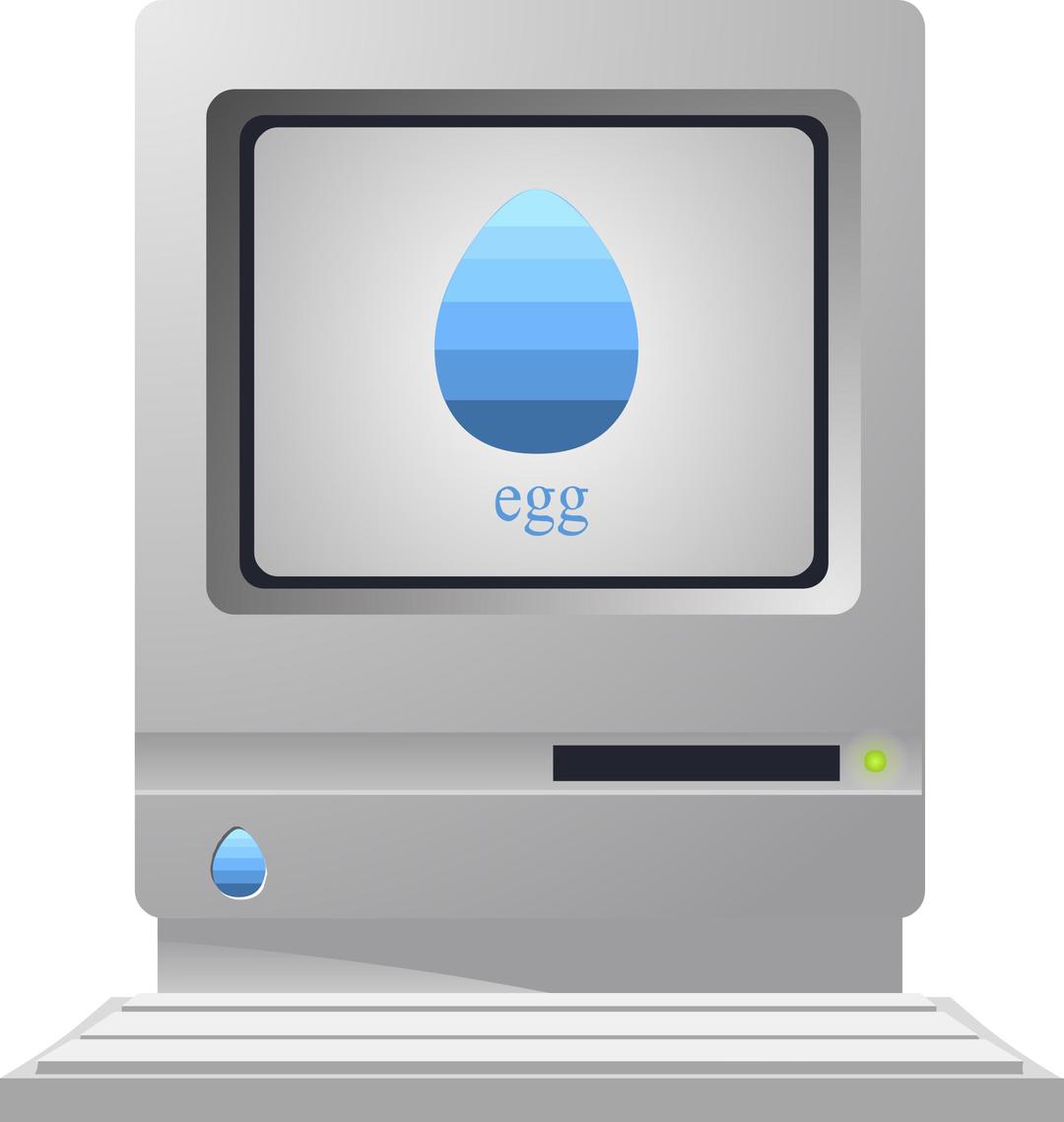Anachronistic vintage 'egg' computer from Glitch png transparent