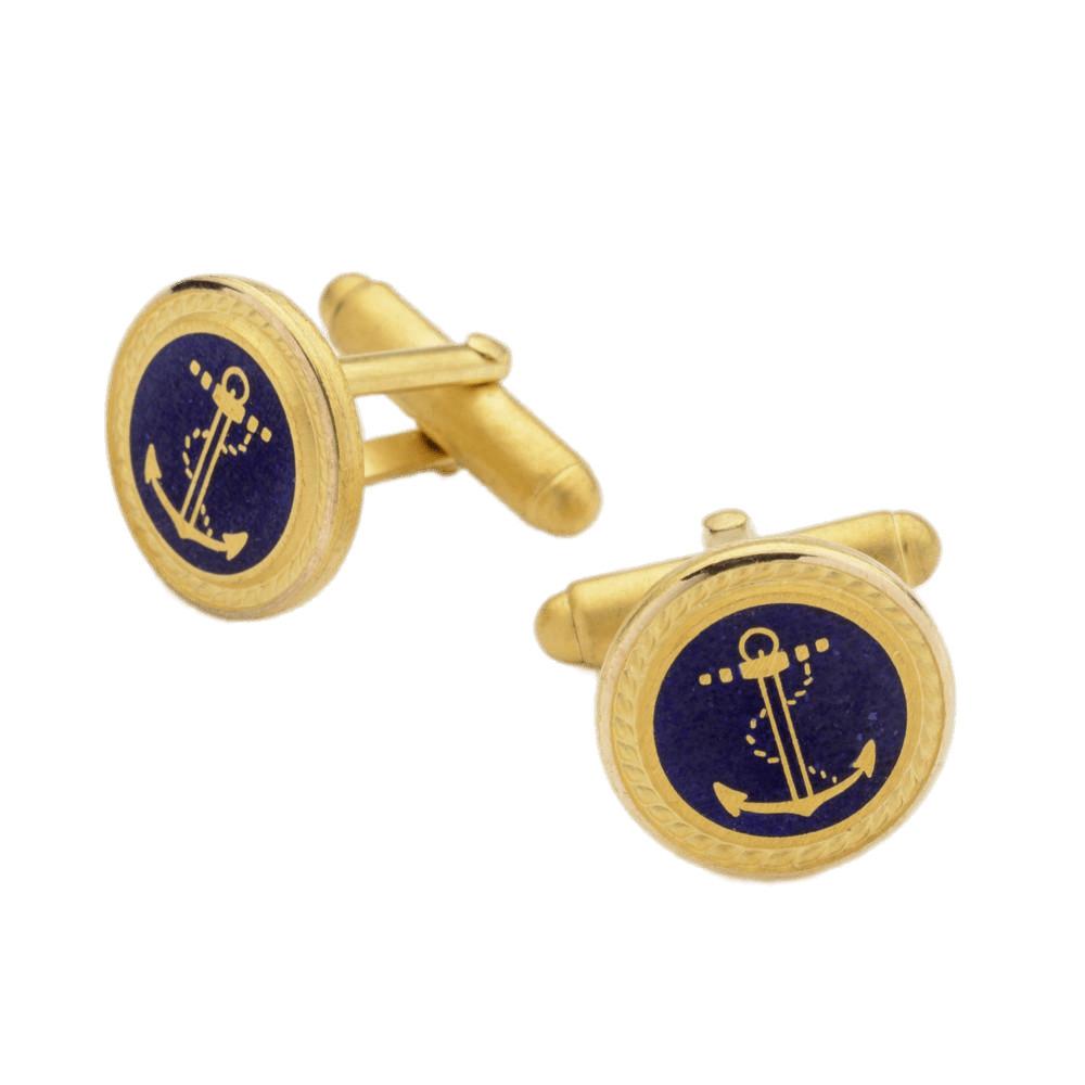 Anchor & Rope Cufflinks png transparent