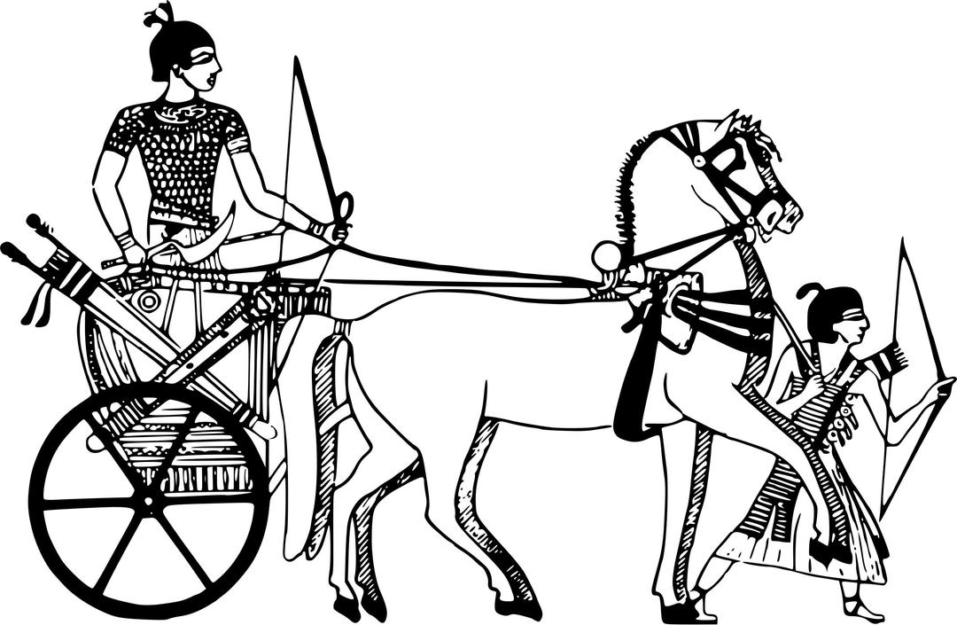 Ancient Egyptian war chariot png transparent