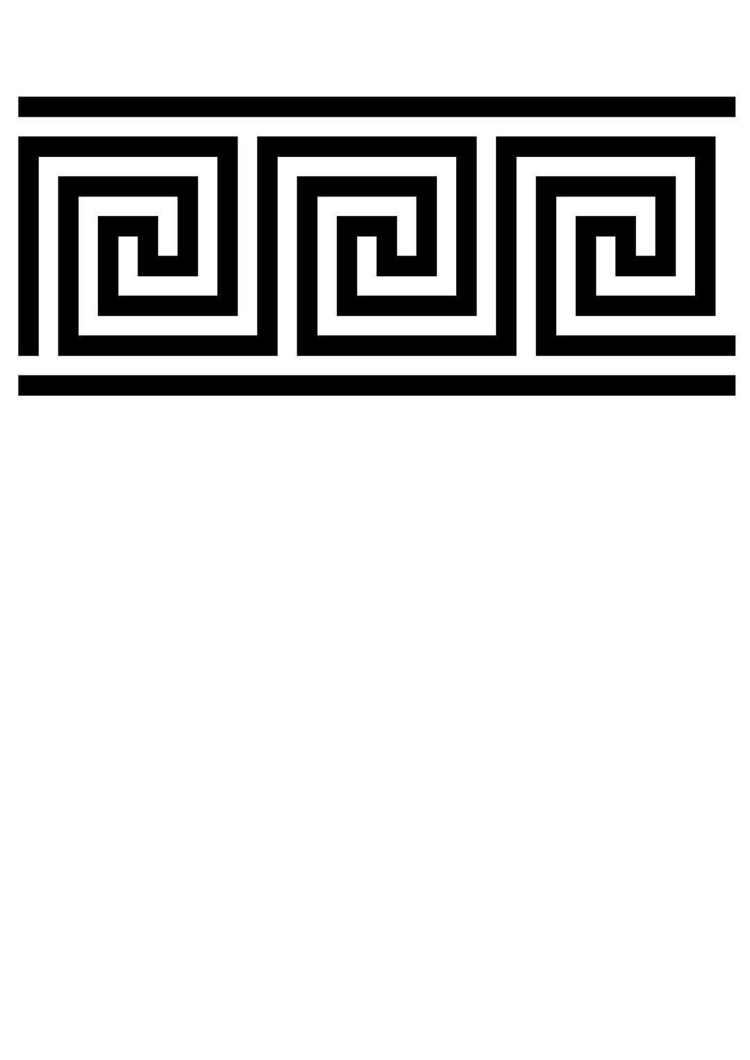Ancient Greek Fret Pattern 1 png transparent