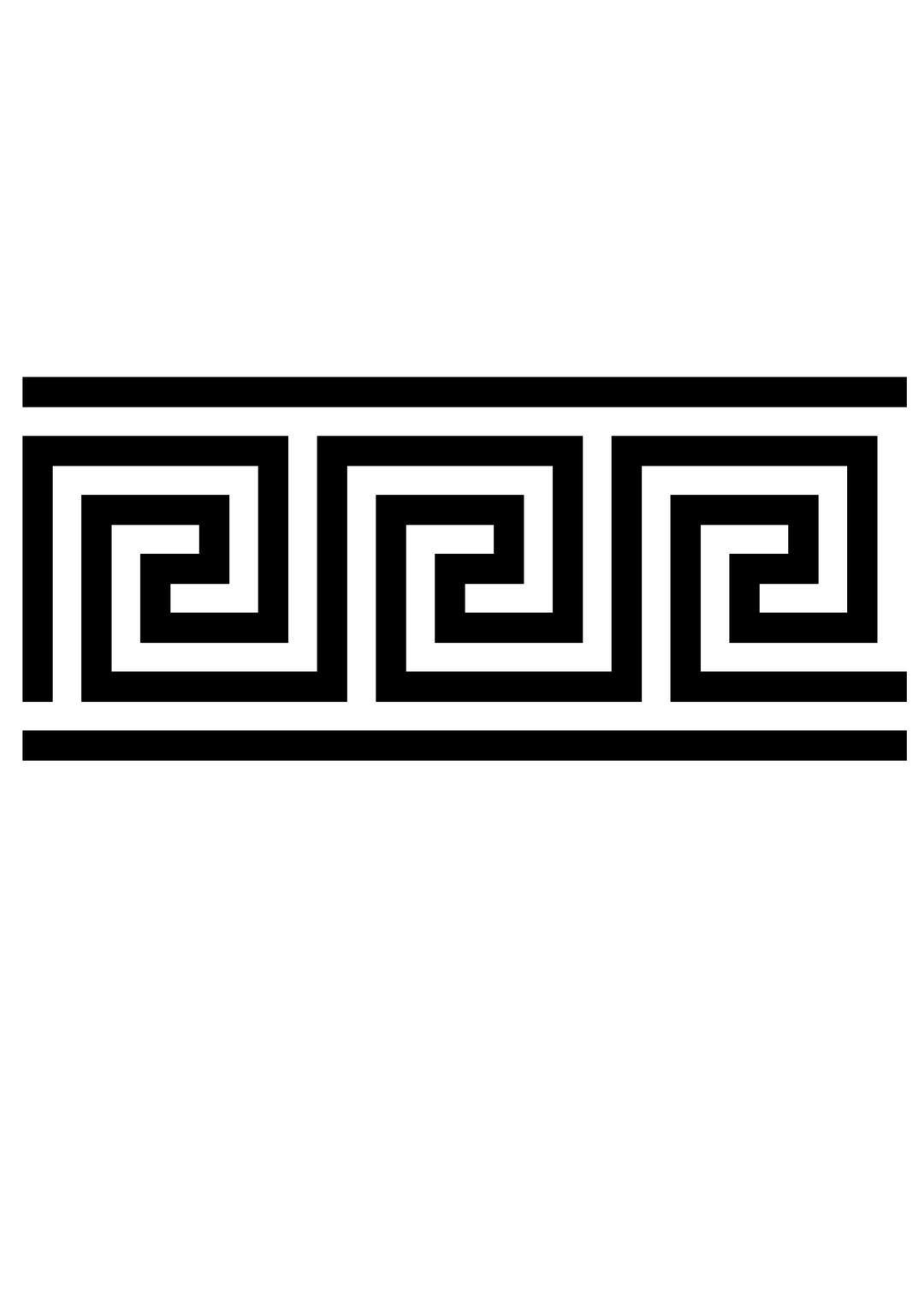 Ancient Greek Fret Pattern 2 png transparent