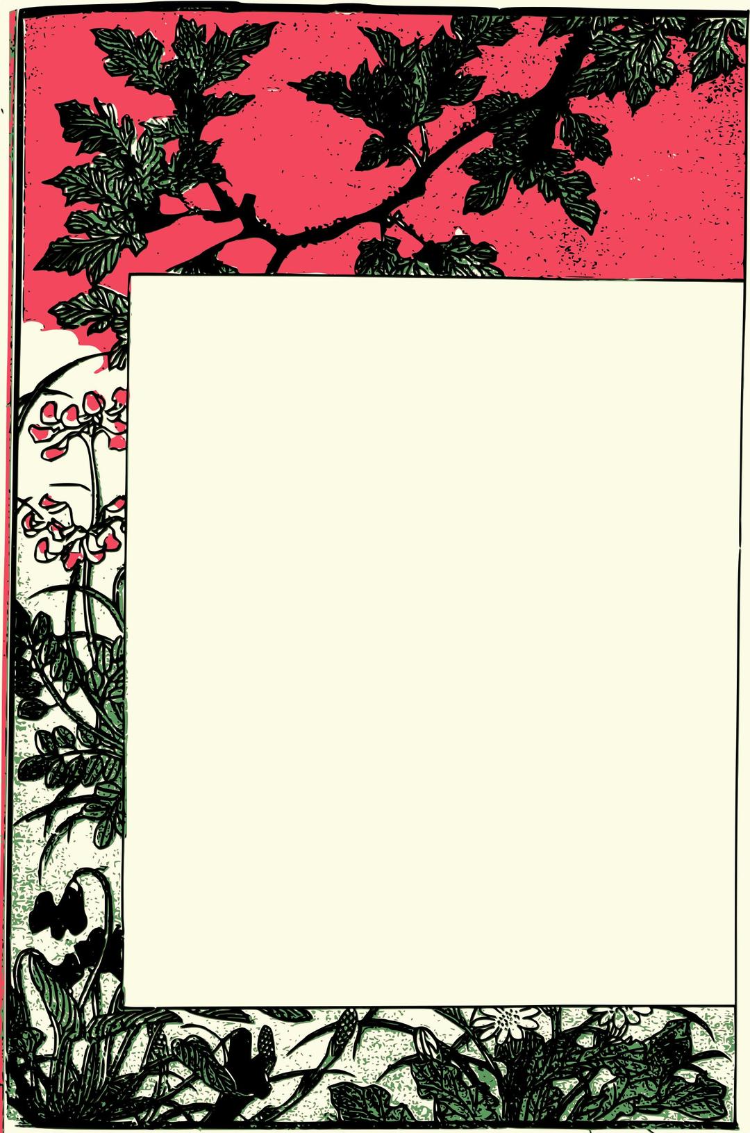 Ancient Japanese Book Frame png transparent