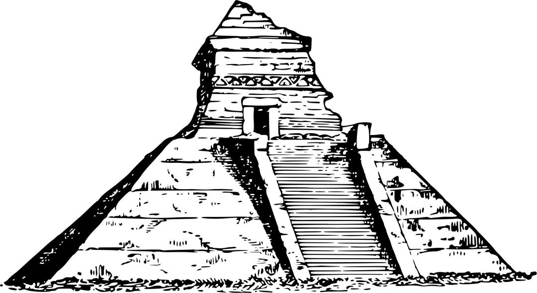 Ancient Mexican pyramid png transparent
