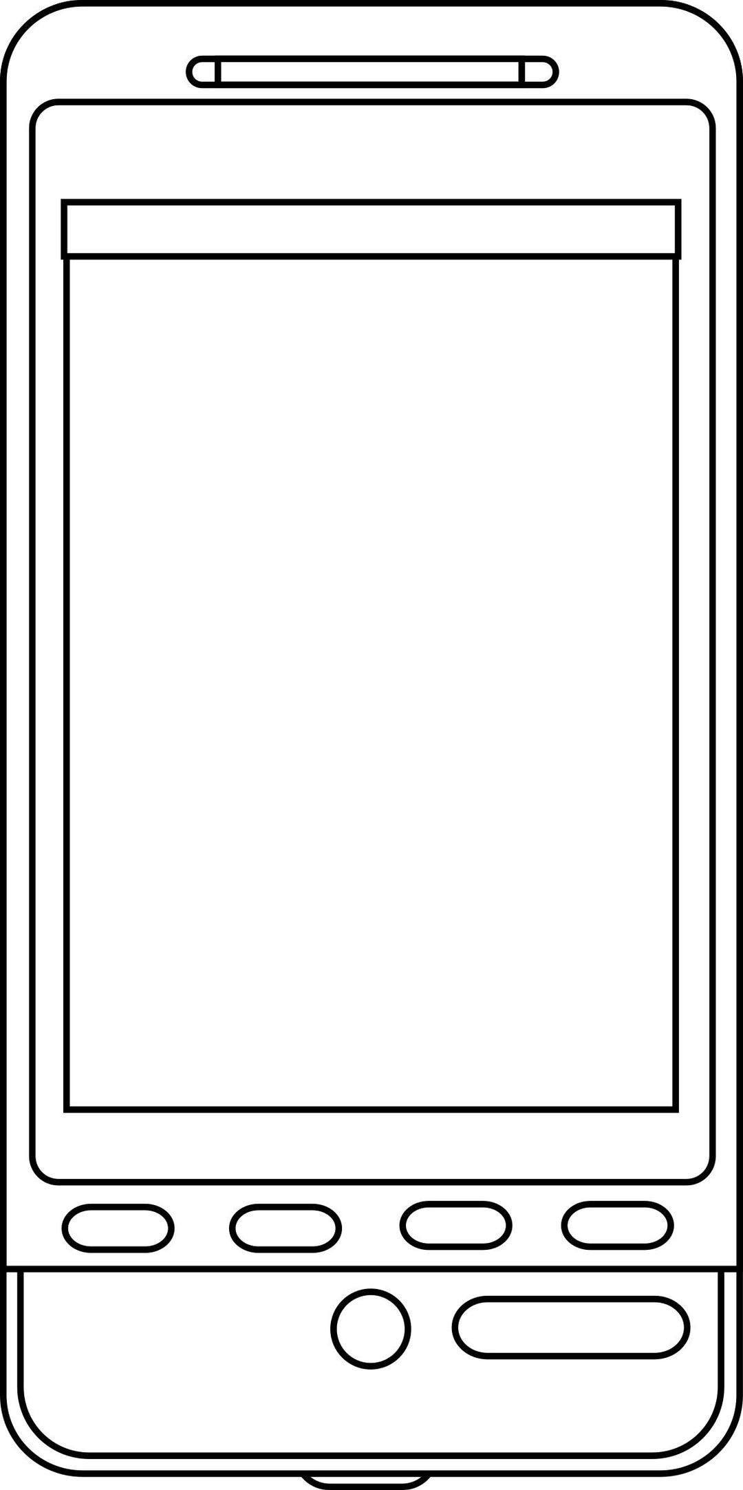 Android phone line art png transparent