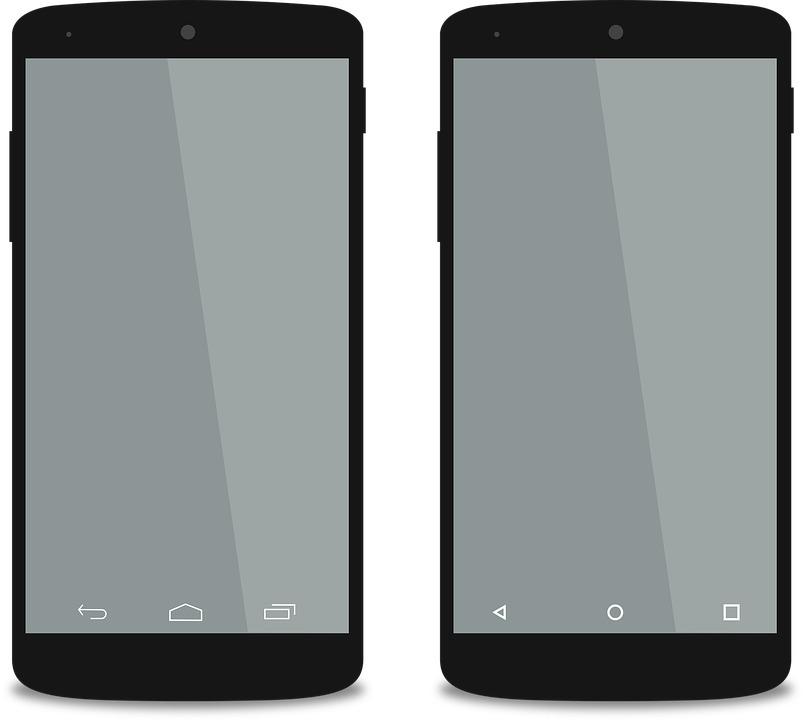 Android Smartphones Mockups png transparent
