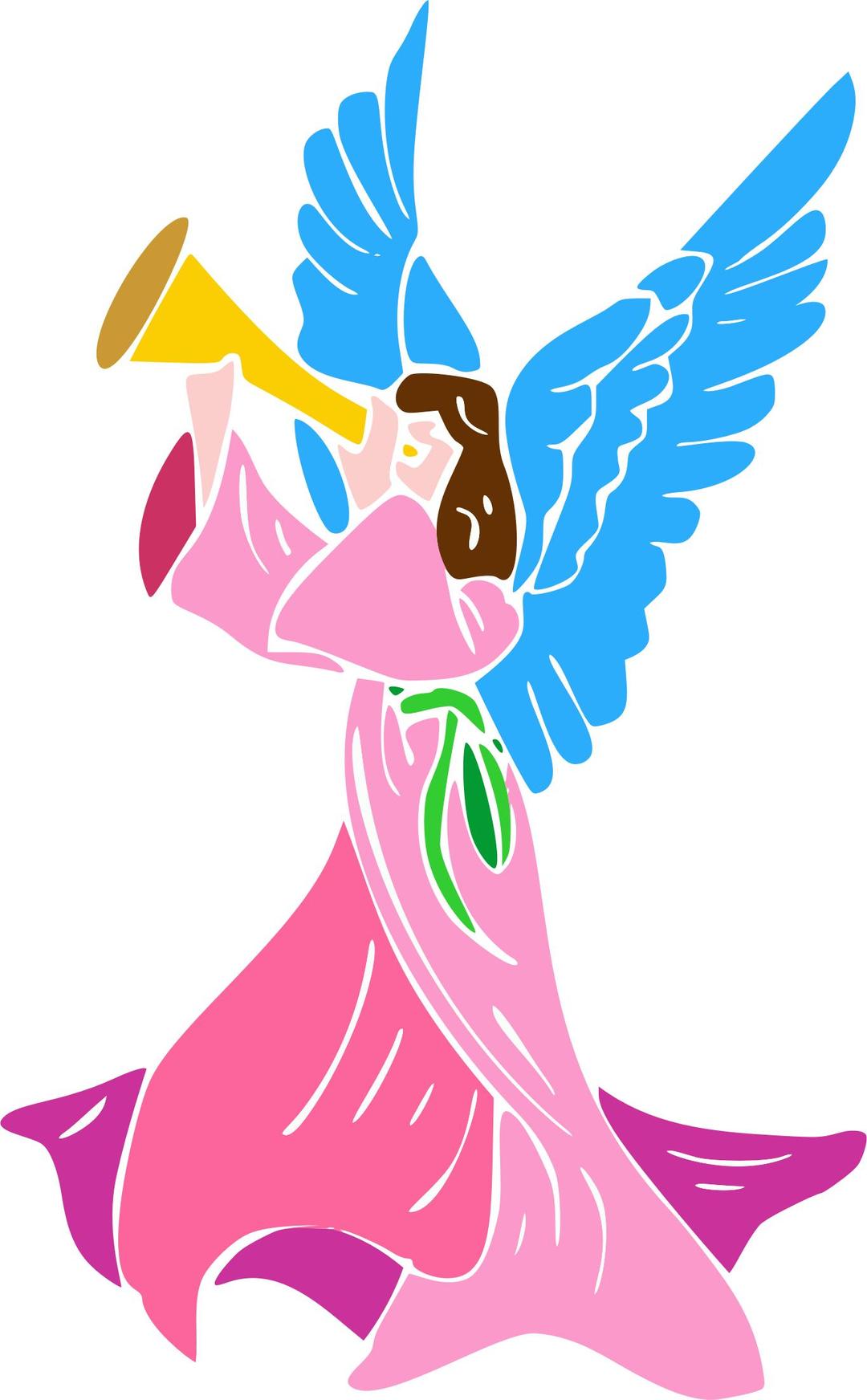 Angel Blowing Horn png transparent