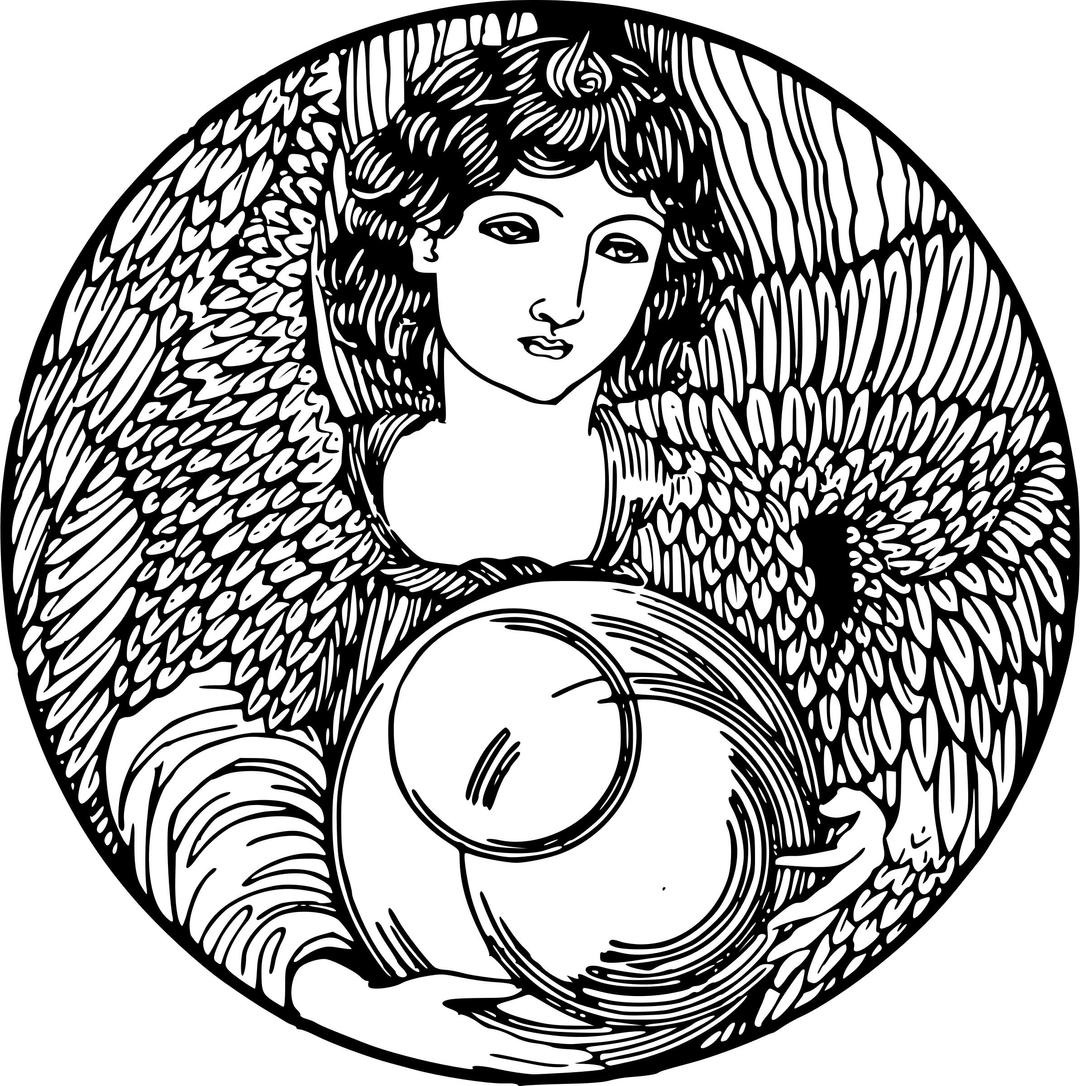 Angel in a Circle png transparent