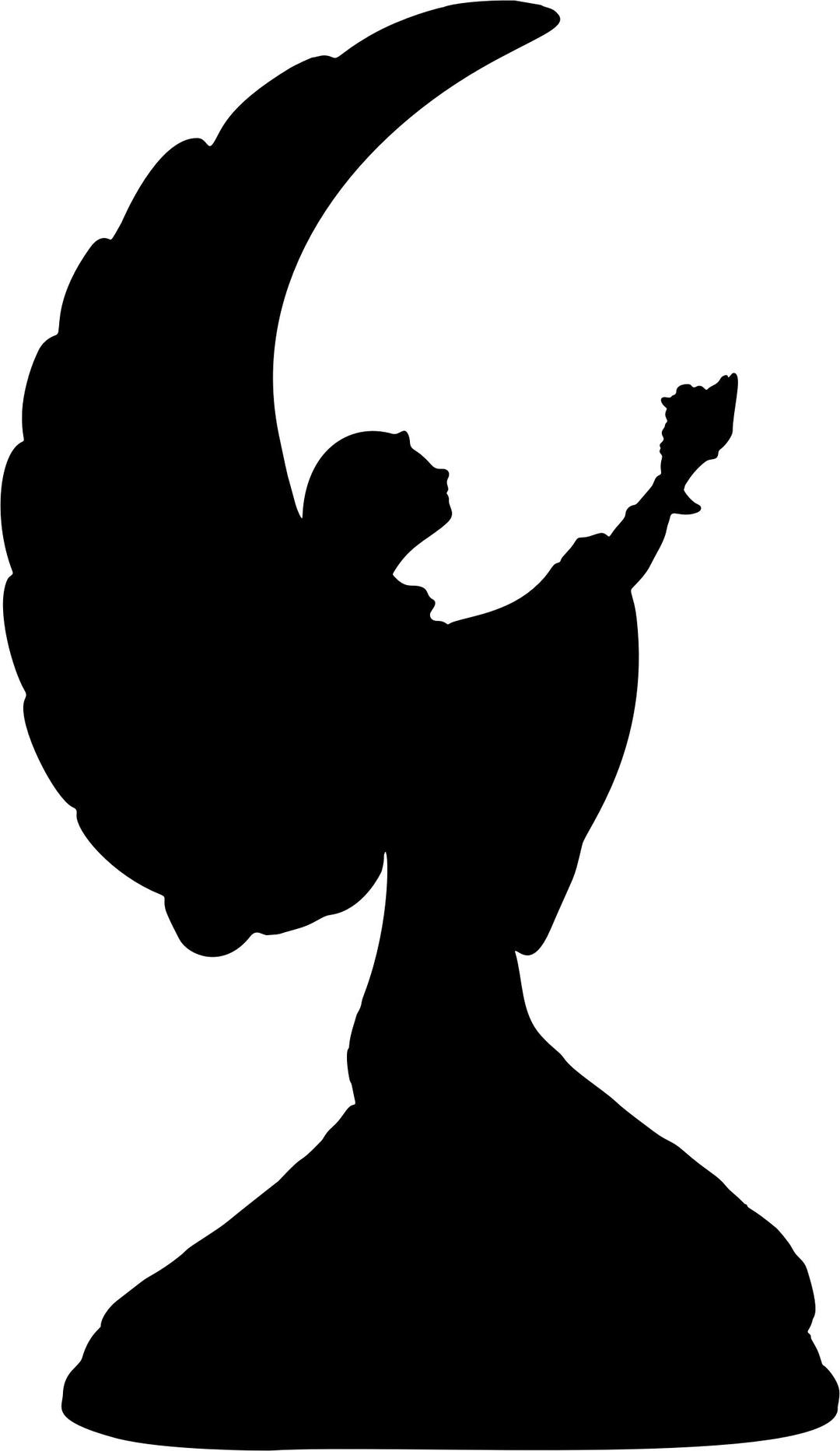 Angel Offering Silhouette png transparent