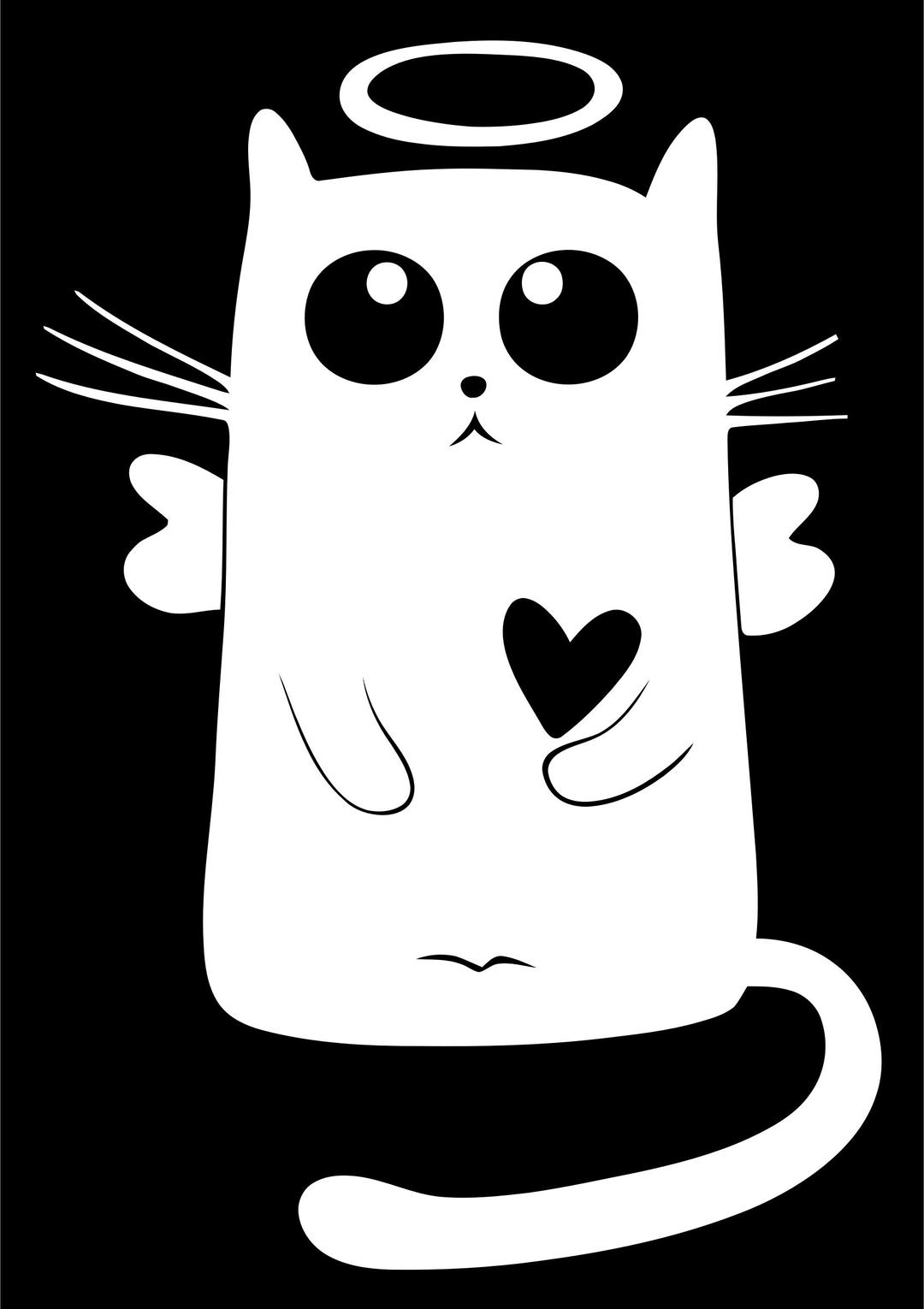 Angelic Cat White png transparent