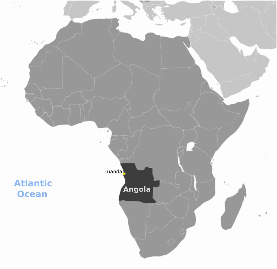 Angola location labeled png transparent