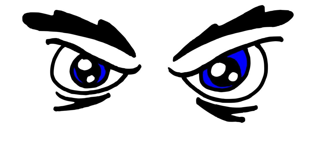 Angry Blue Eyes png transparent