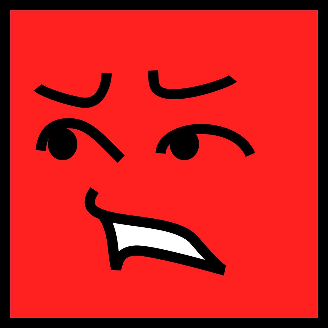 Angry face png transparent