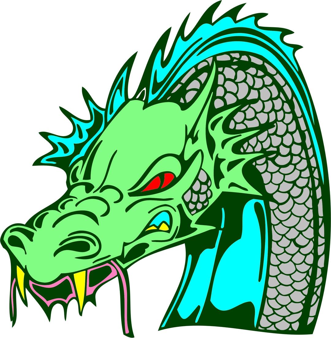 Angry Green Dragon png transparent