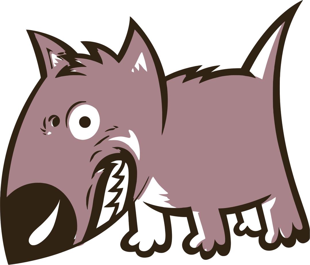 Angry Growling Cartoon Dog png transparent