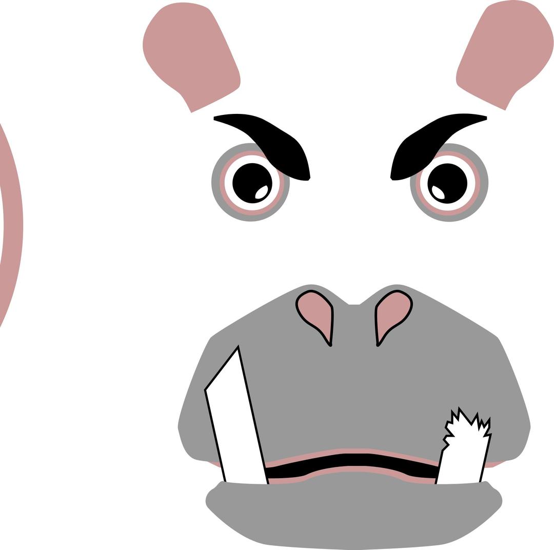 Angry Hippo png transparent