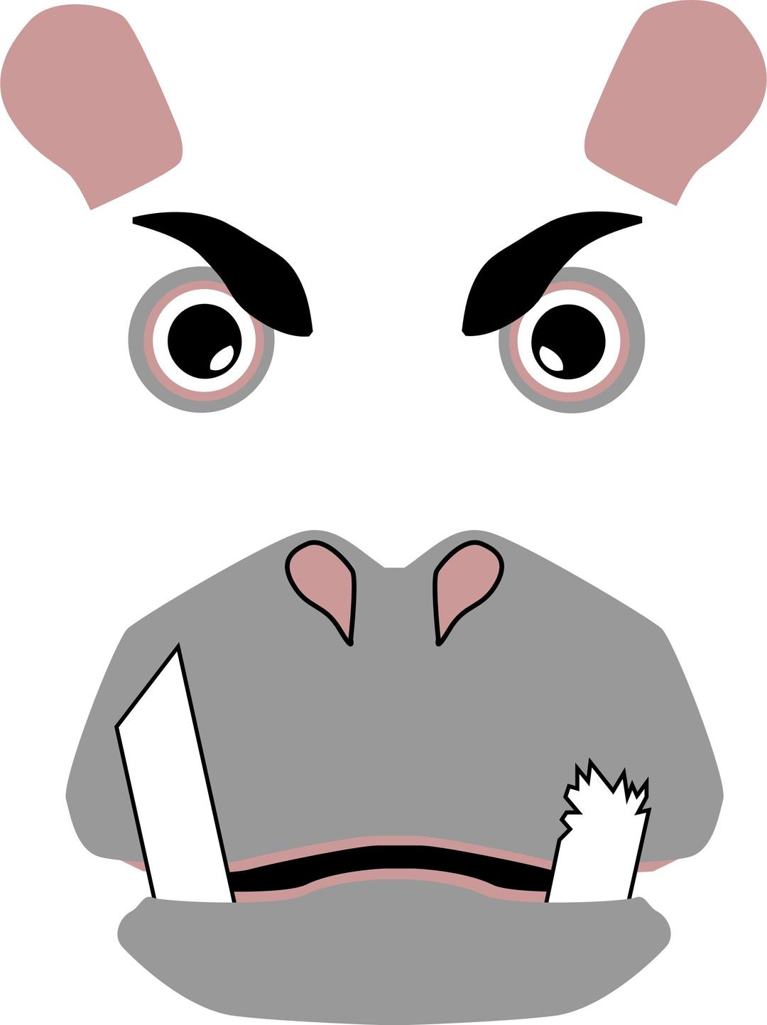 Angry Hippo (updated) png transparent