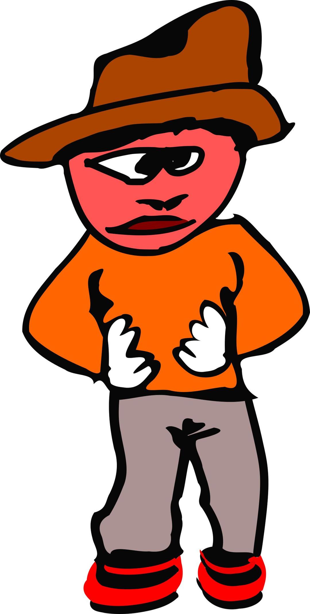 Angry man with hat png transparent