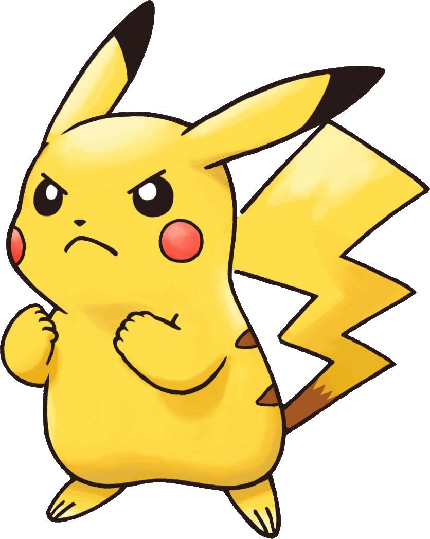 Angry Pikachu Pokemon png transparent