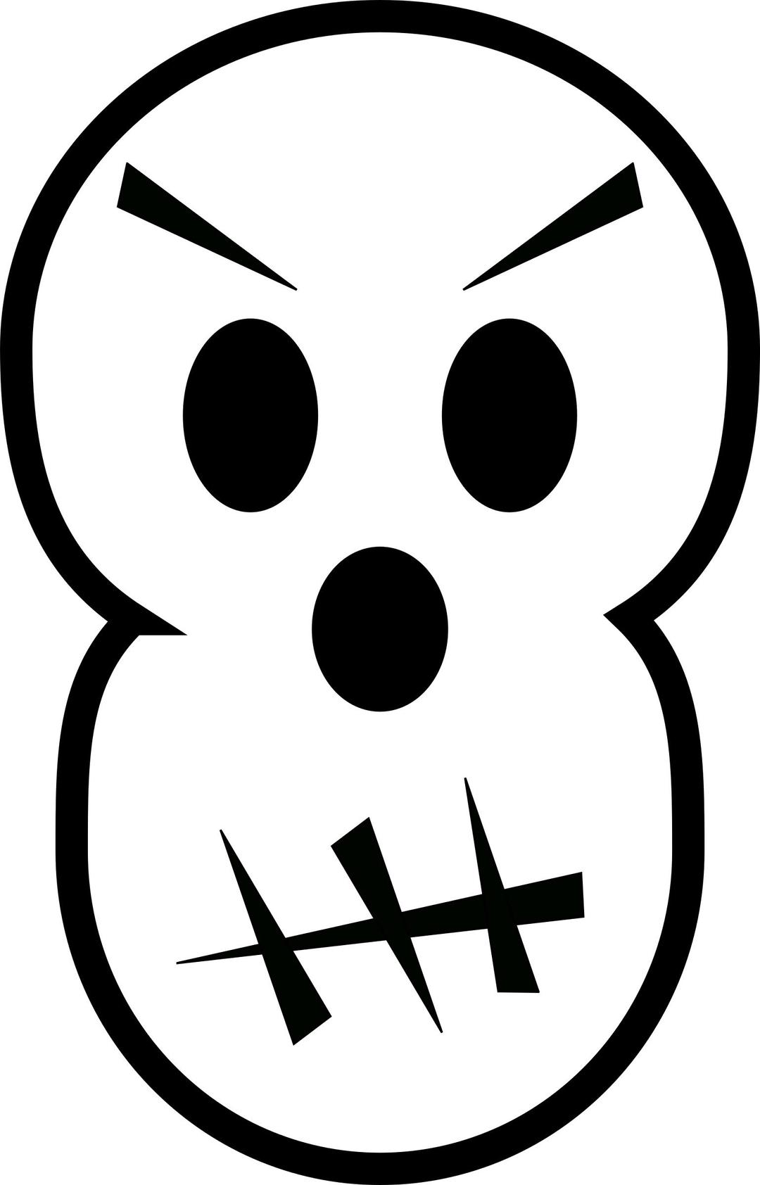Angry skull png transparent