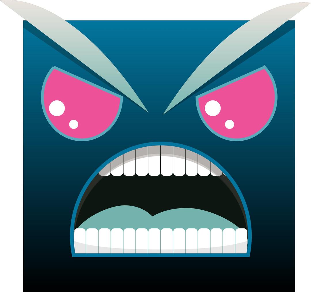 Angry Square png transparent