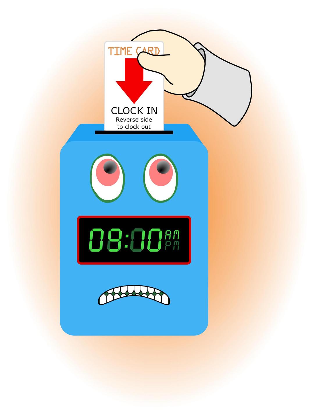 Angry Time Clock png transparent