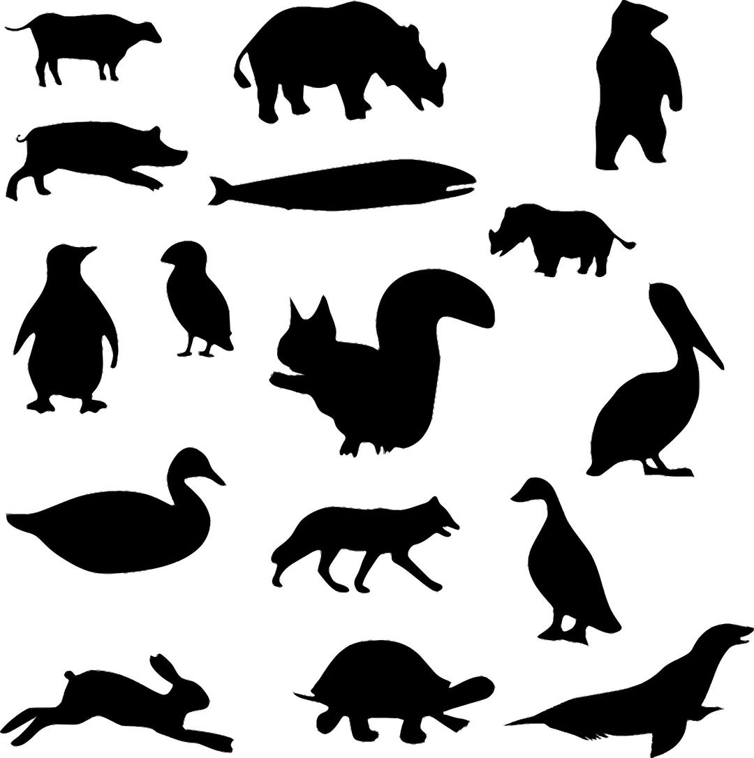 Animal silhouettes 2 png transparent