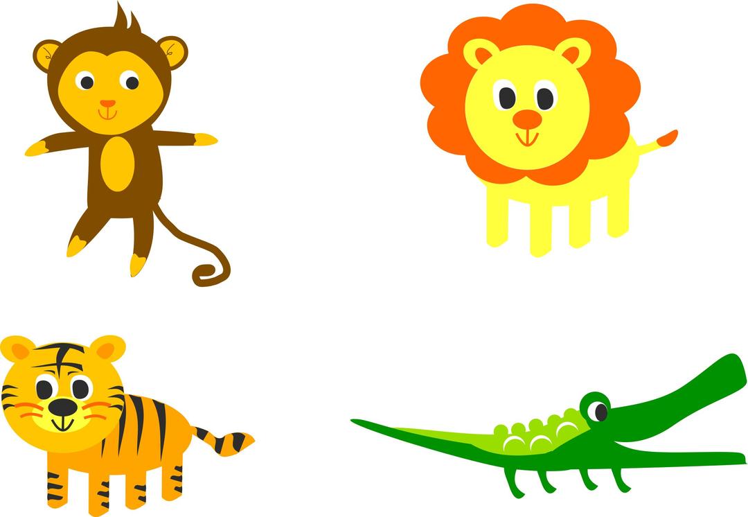 Animals stickers png transparent