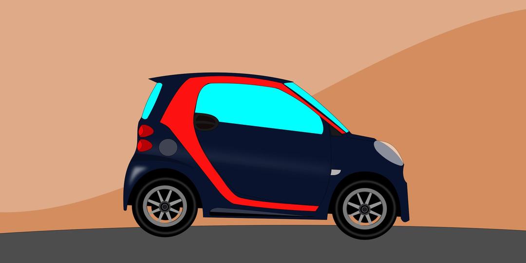 Animation of a mini car png transparent