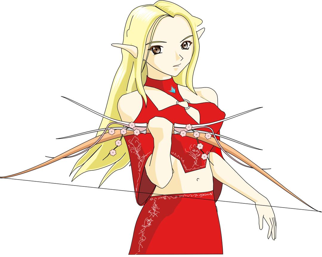 Animation of Banshee elven archer png transparent