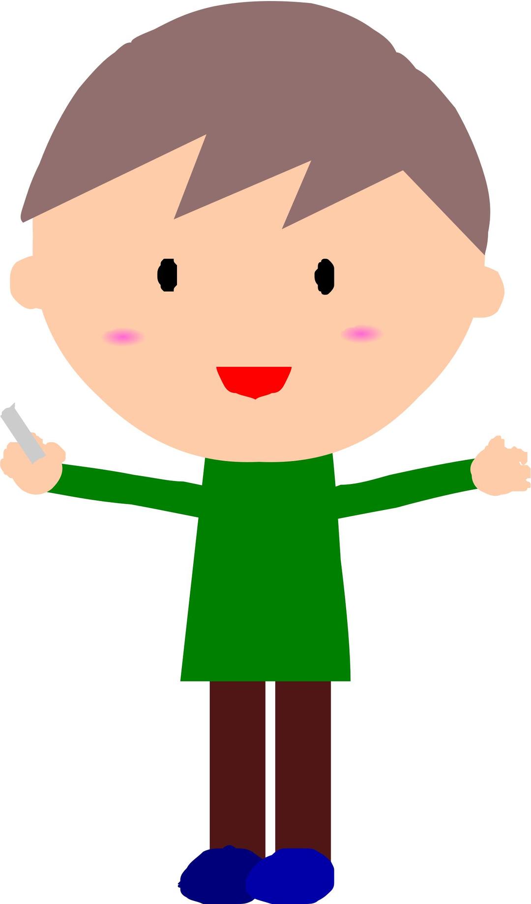Animation of Teacher with Chalk png transparent