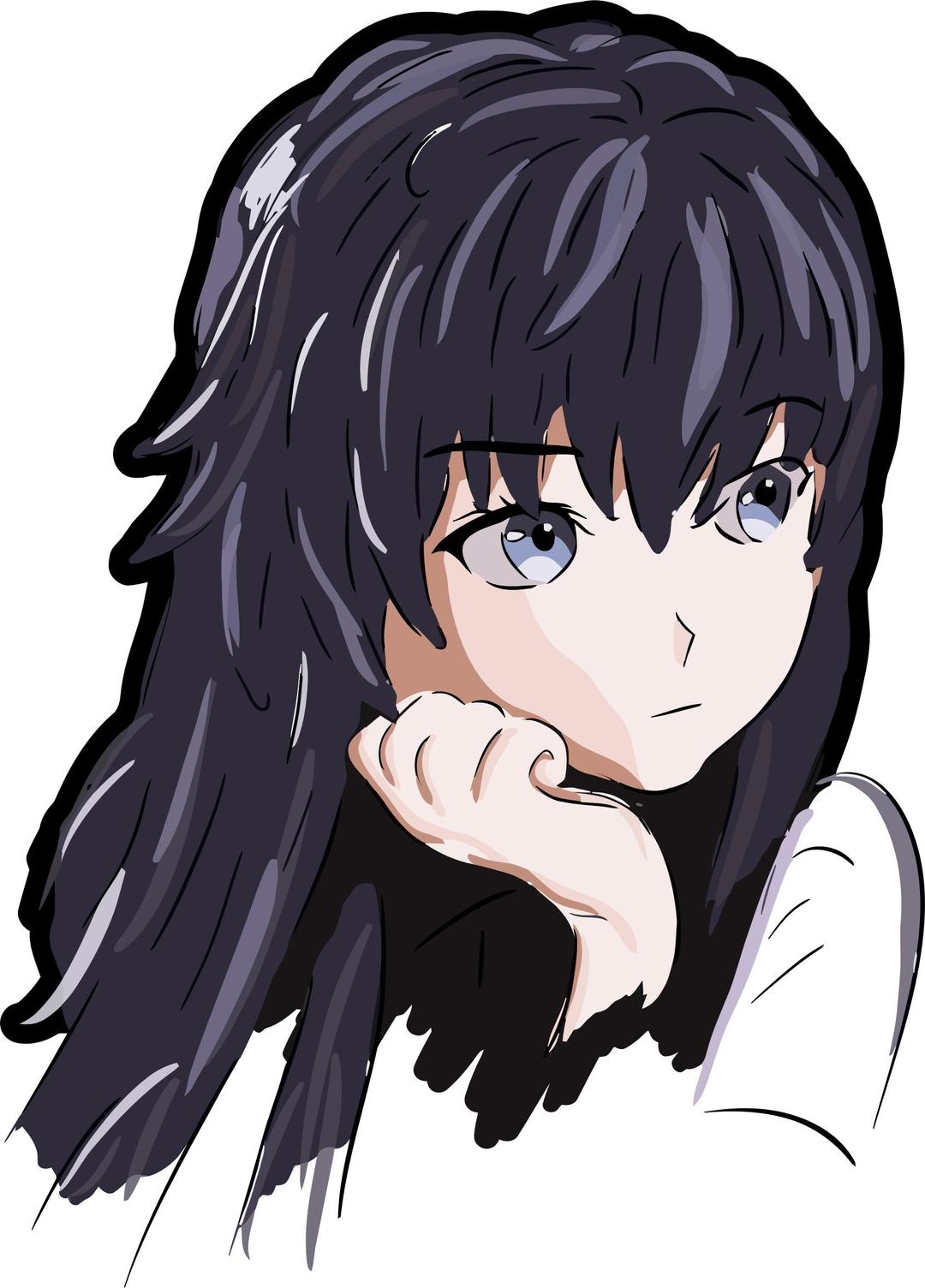 Anime Girl Illustration png transparent